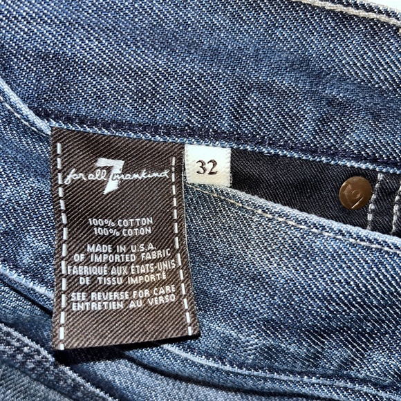 7 For All Mankind Slimmy Dark Wash Jeans Size 32 - Picture 4 of 4